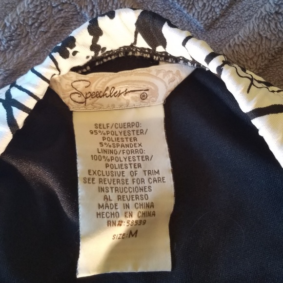 Speechless Black & White Floral Halter Dress - Picture 4 of 4